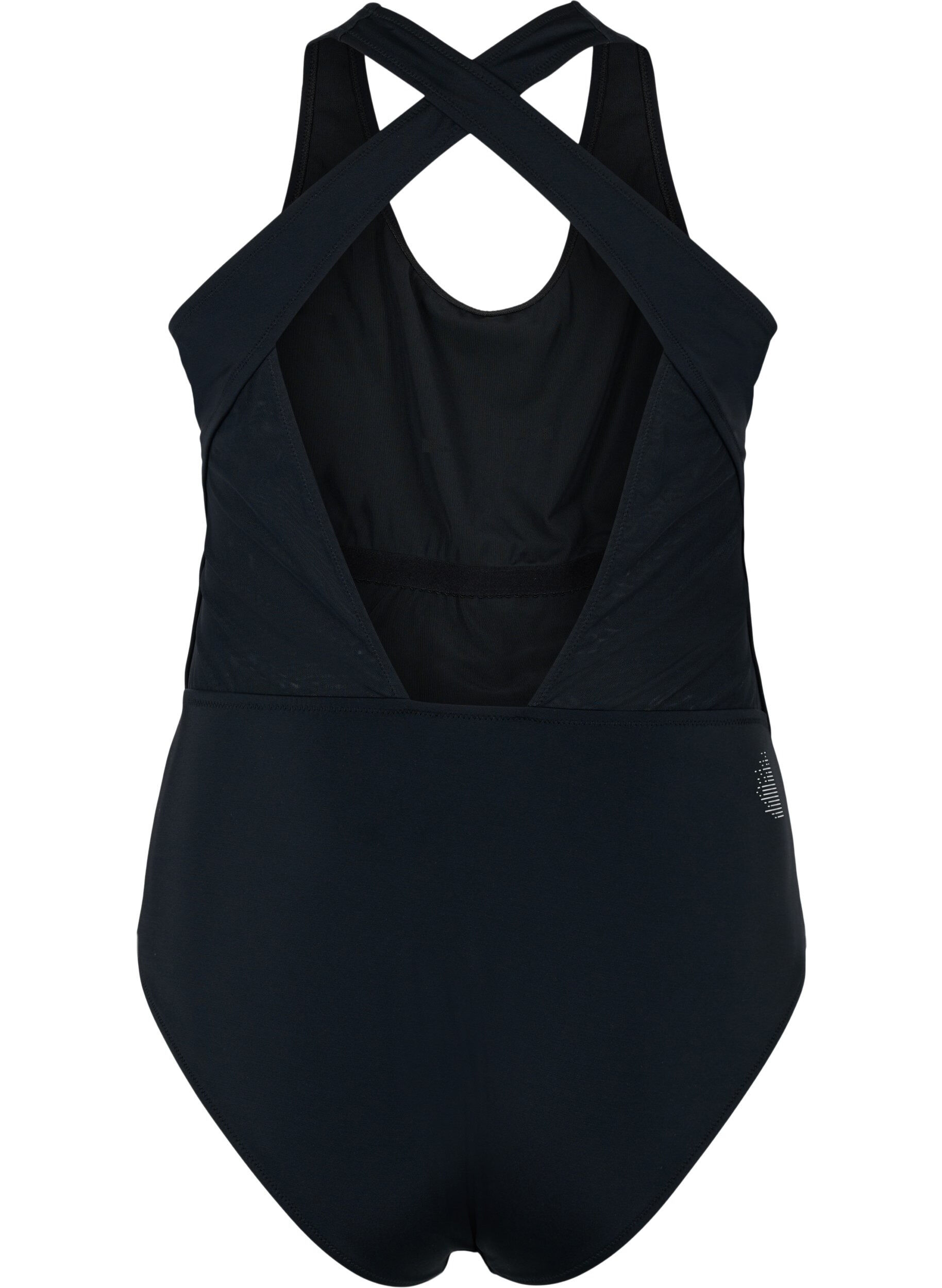 Zizzi Swimsuit with cross back, Black, Packshot image number 1