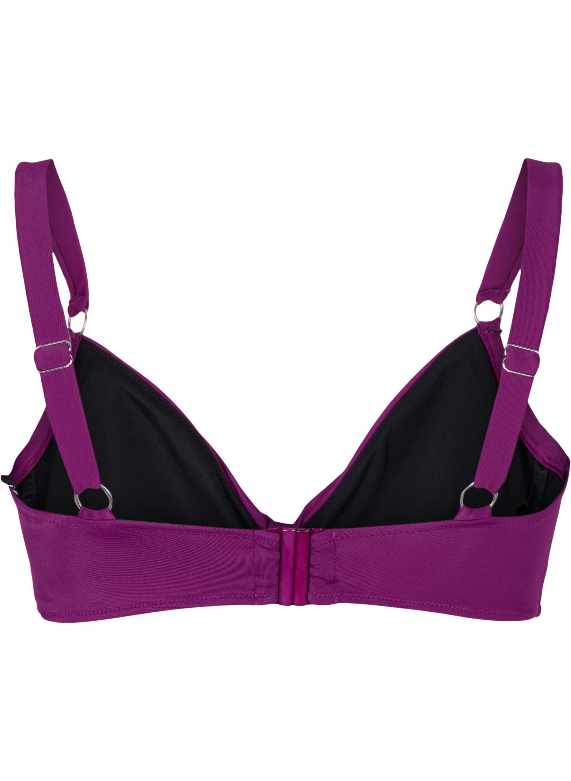 Zizzi Bikini top with underwire, Dark Purple, Packshot image number 1