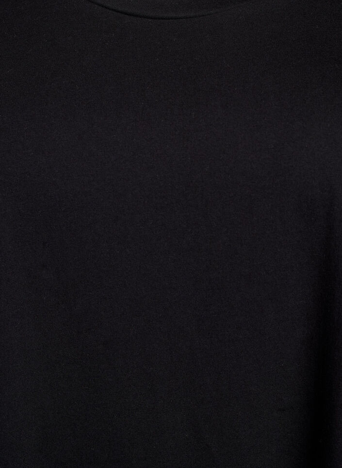 2-pack T-shirt z kr&oacute;tkim rekawem, Czarne, Packshot image number 3