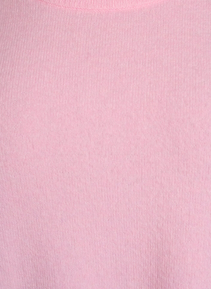 Knitted blouse with short sleeves, Pink, Packshot