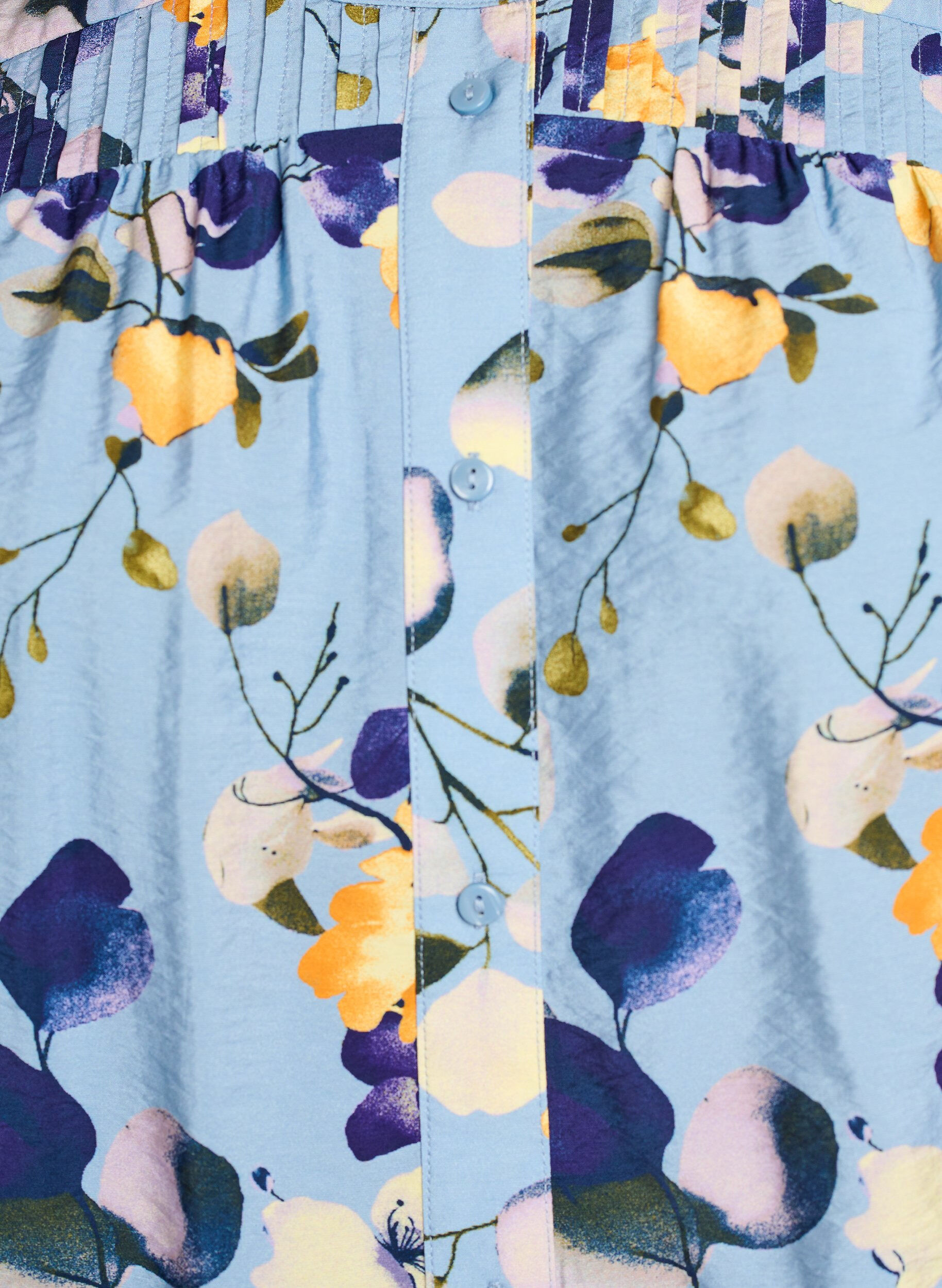 ZizziBluzka koszula w krate z rekawami 1/2, Niebieskie, Packshot image number 2