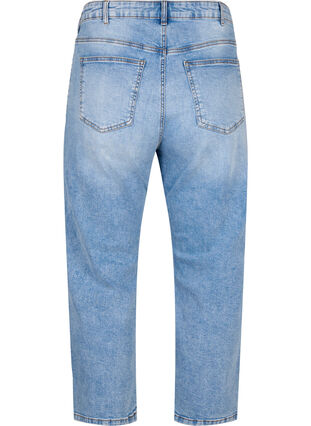 Skrócone jeansy Vera z podniszczonymi detalami, Blue Denim, Packshot image number 1