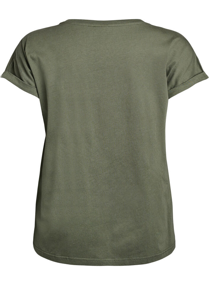 T-shirt z nadrukiem zwierzecia i tekstem, Thyme W. Wild, Packshot image number 1