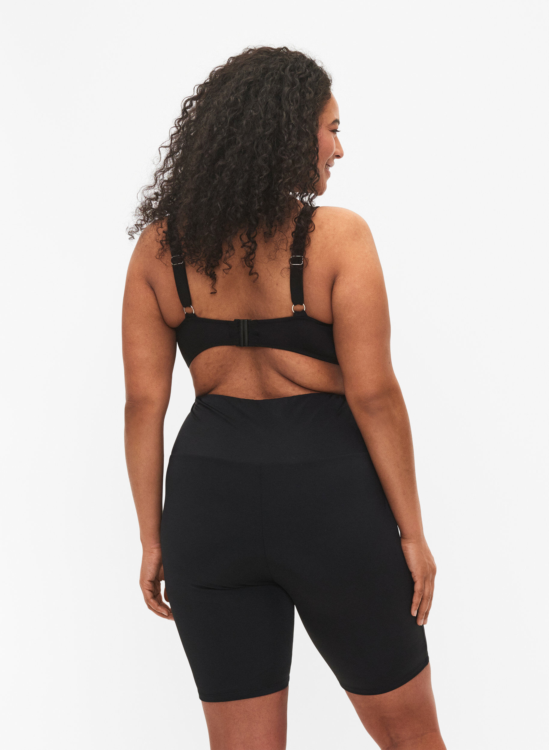 Zizzi Dlugie szorty kapielowe, Czarne, Model image number 2