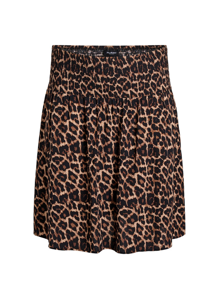 Kr&oacute;tka sp&oacute;dniczka z marszczona talia, Brązowy, Packshot image number 0