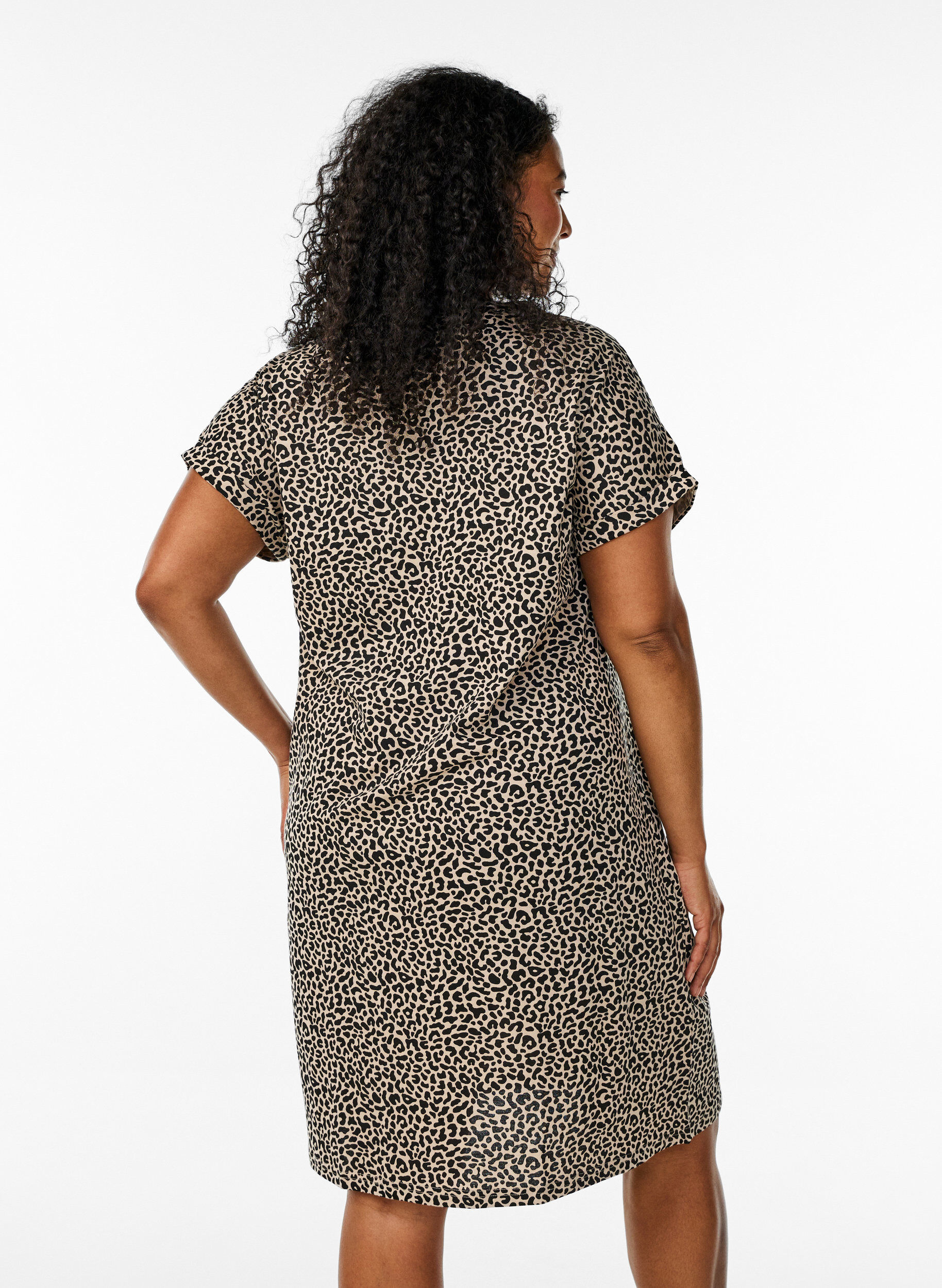 Zizzi 2-pack T-shirt z kr&oacute;tkim rekawem, Brązowy, Model image number 2