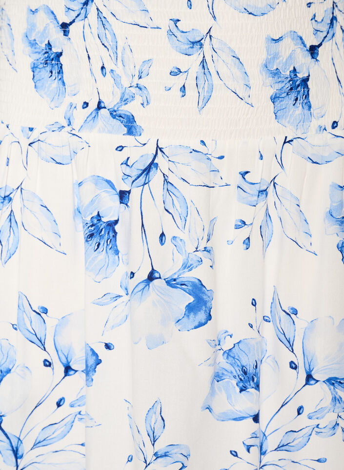 Short skirt with smocked waist, Blue, Packshot image number 2