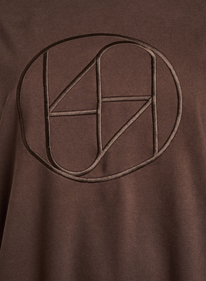 Bluza z motywem, Brązowy, Packshot image number 2