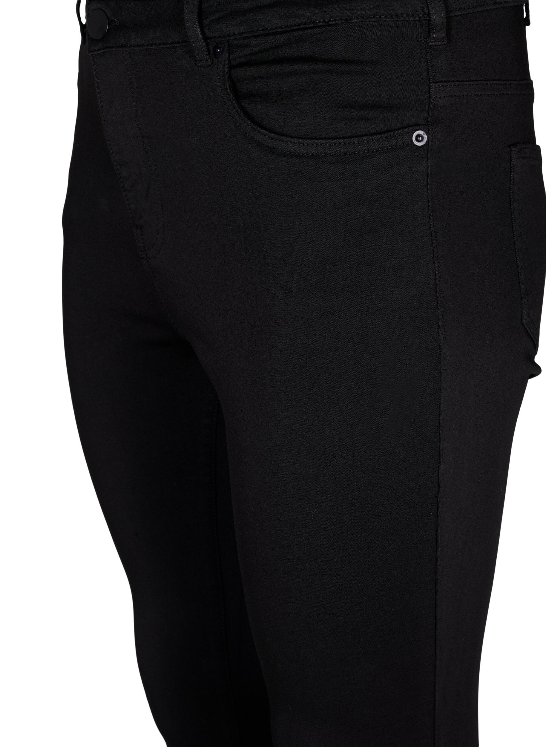Zizzi Jeansy Stay Black Amy z&nbsp;wysokim stanem, Black, Packshot image number 2