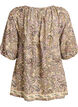 Bluzka z wiskozy z nadrukiem w paisley i wiazaniem, Ż&oacute;łty, Packshot image number 1
