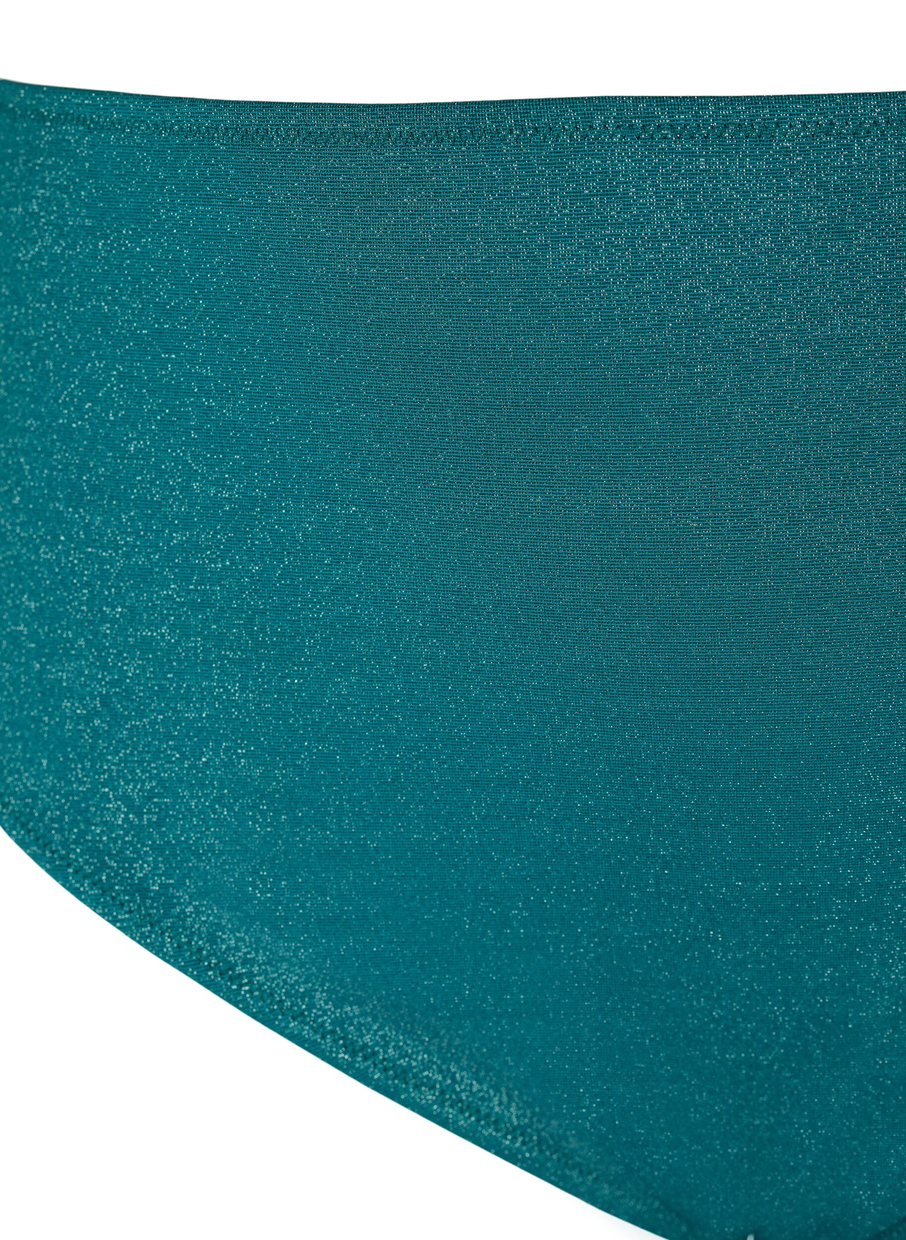 Zizzi Brokatowe figi bikini z wysokim stanem, Zielony, Packshot image number 2