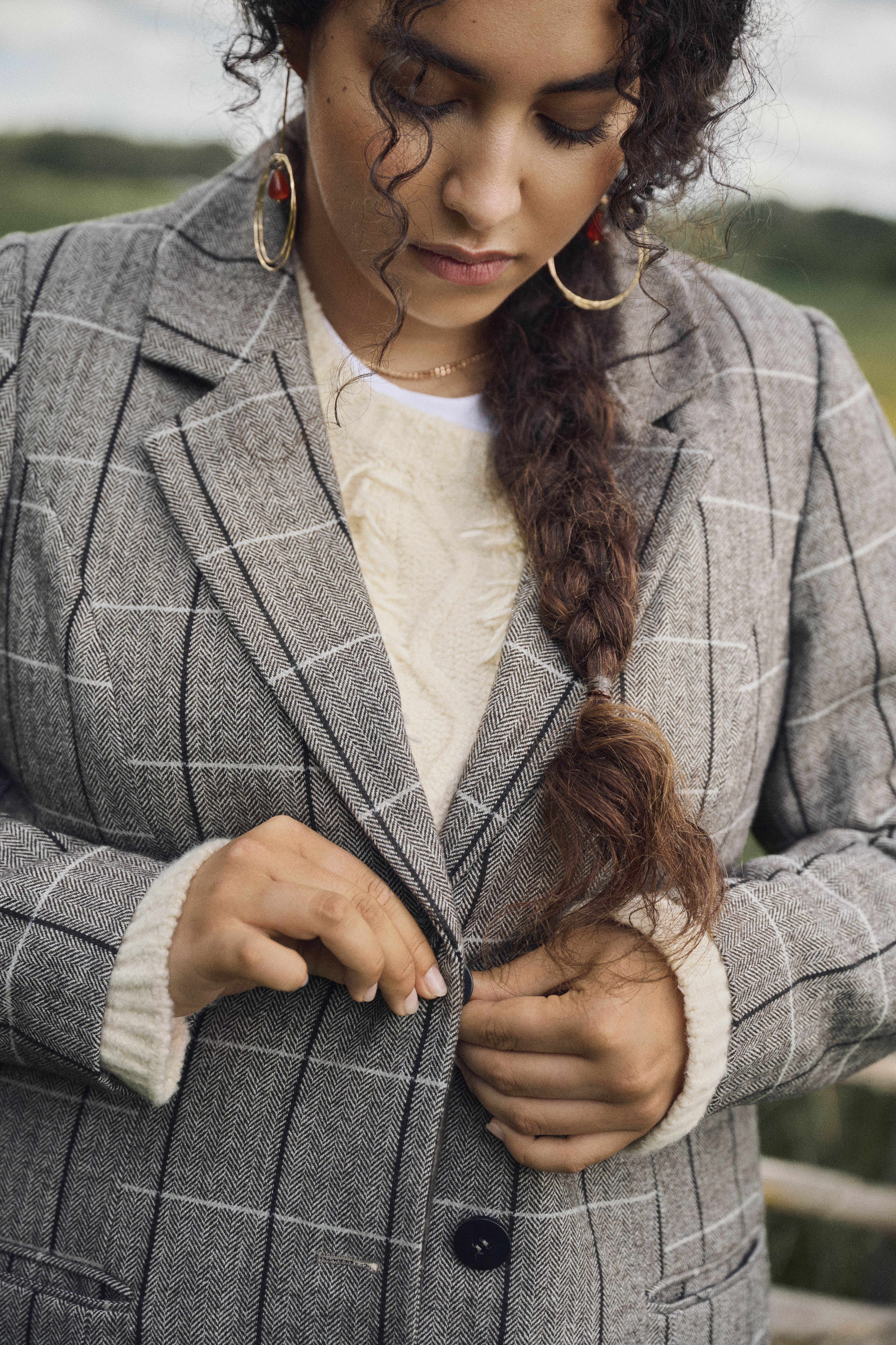 Zizzi Zestaw w szarą kratkę, , Model