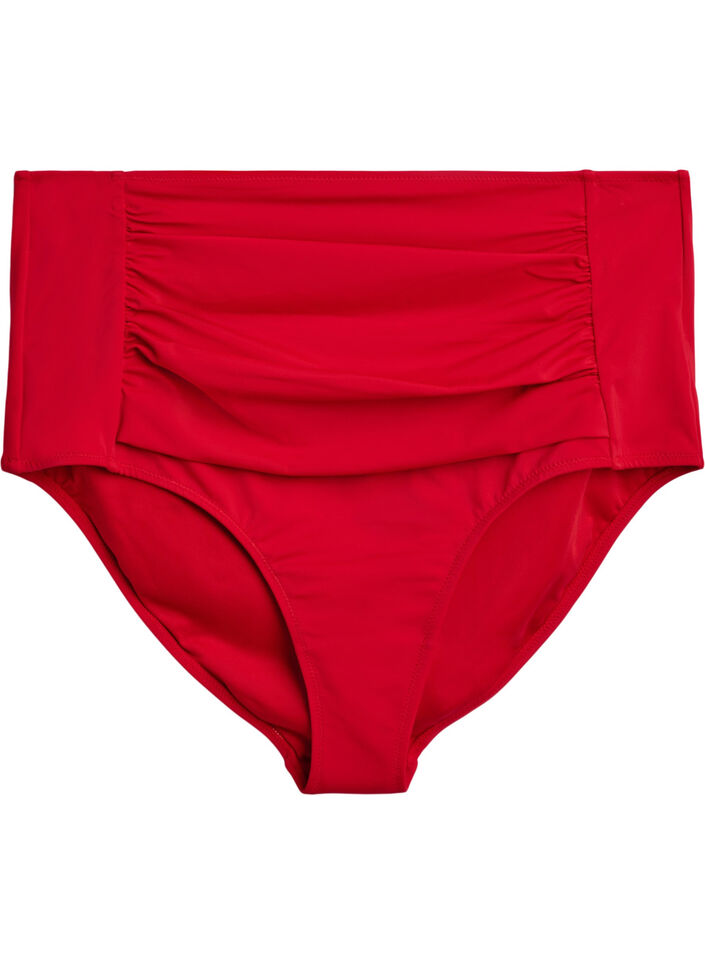 D&oacute;l bikini z wysoka talia, Czerwony, Packshot image number 0