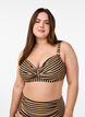 G&oacute;ra od bikini z fiszbinami i wzorem, Brązowy, Model image number 0