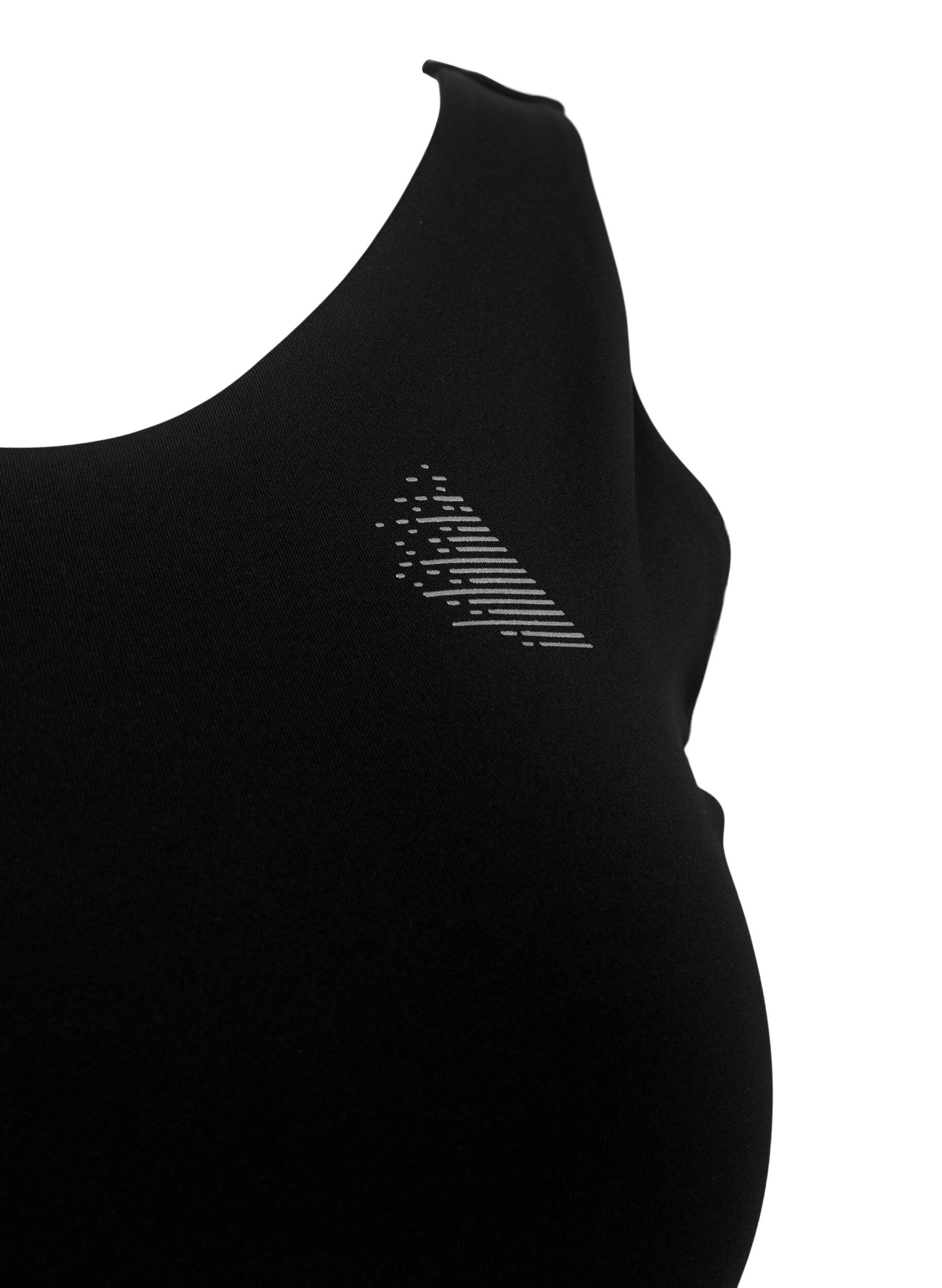 Zizzi Sports bra with cut out part, Black, Packshot image number 2