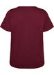 T-shirt z guzikami, Ciemnobordowy, Packshot image number 1