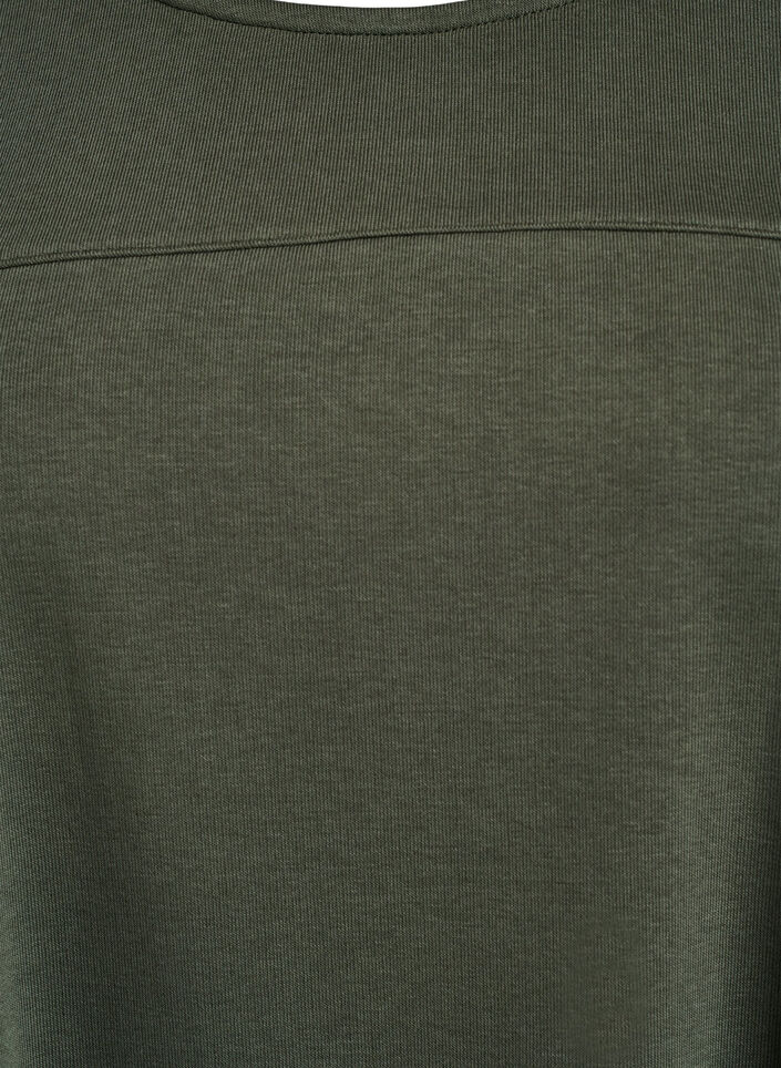 Dzersejowa sukienka z kr&oacute;tkimi rekawami i kieszeniami, Zielony, Packshot image number 2