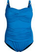 Strój kapielowy z wkladkami i drapowaniem, Niebieskie, Packshot image number 0