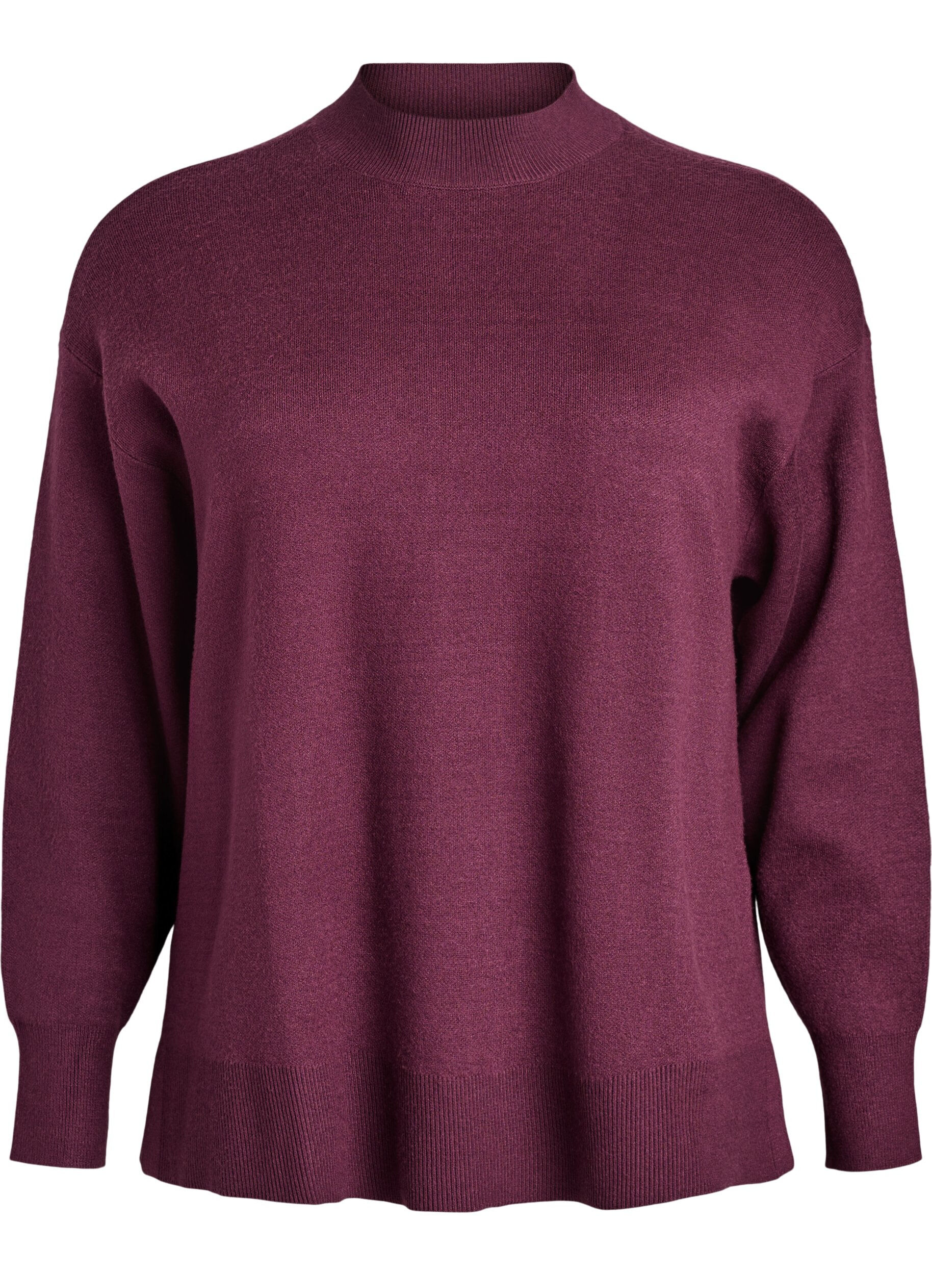 Dzianinowa bluzka z wysokim kolnierzem