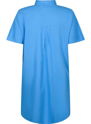 Koszula o przedluzonym kroju z krótkimi rekawami, Ultramarine, Packshot image number 1