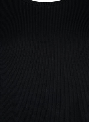 Prazkowana koszulka z wiskozy, Black, Packshot image number 2