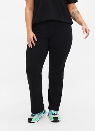 Spodnie sportowe z bawelny, Black, Model image number 2