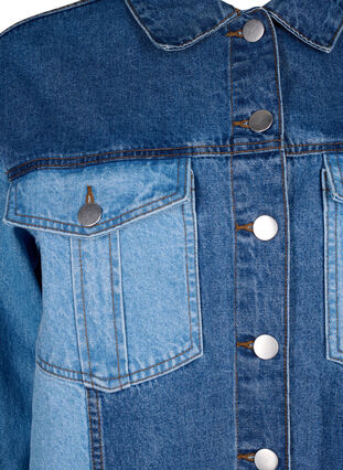 Kolorowa kurtka jeansowa, Light Blue Denim, Packshot image number 2