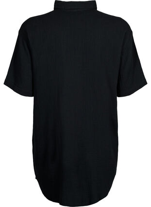 Koszula z krótkim rekawem i guzikami, Black, Packshot image number 1