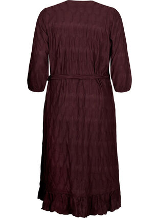 Flash - Kopertowa sukienka z rekawem 3/4, Fudge, Packshot image number 1