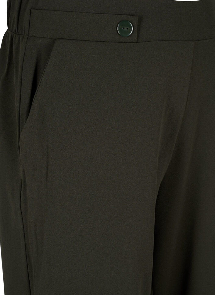 Luzne spodnie z kieszeniami, Zielony, Packshot image number 2