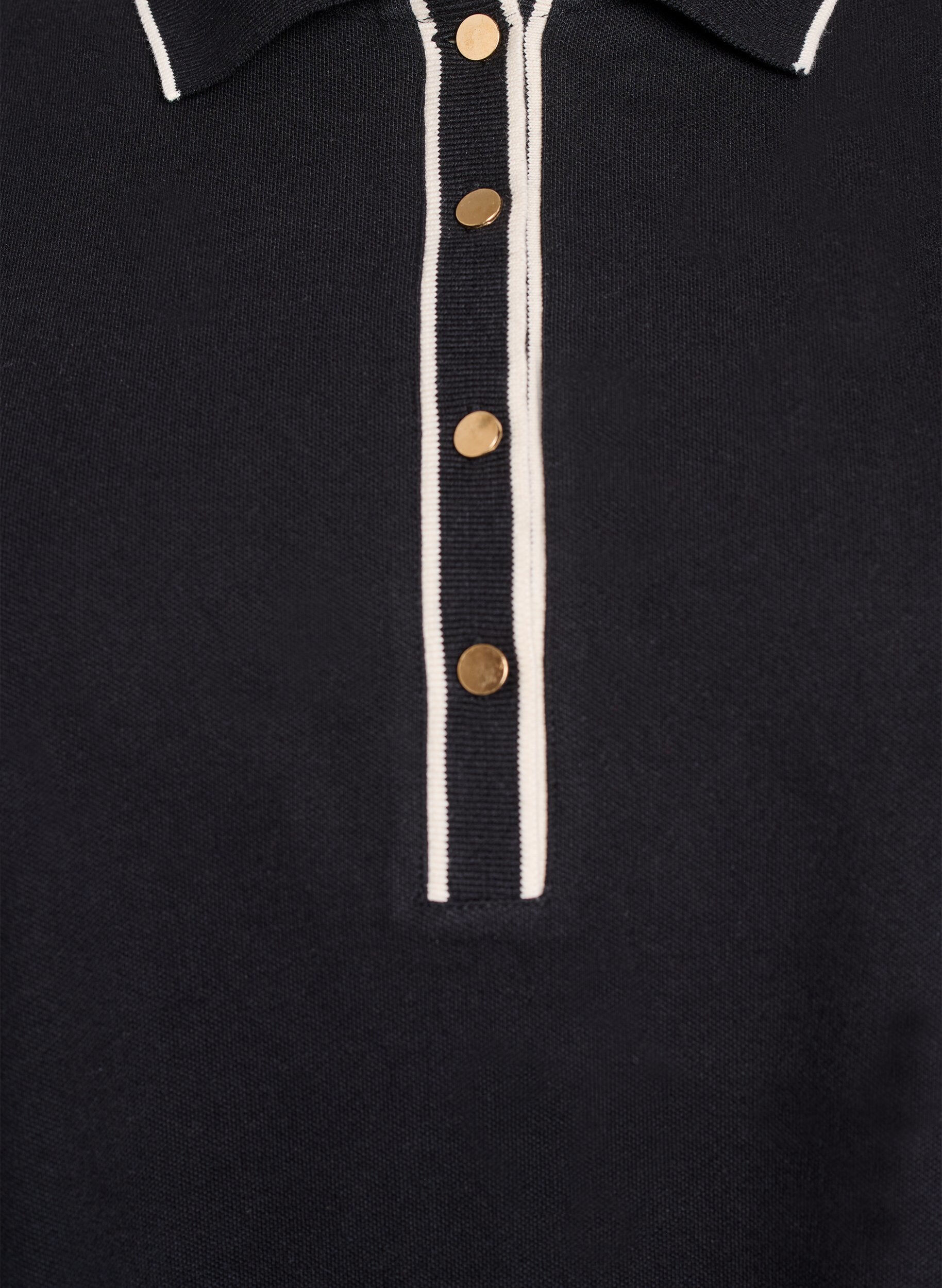 Zizzi Koszulka polo z kr&oacute;tkim rekawem, Czarne, Packshot image number 2