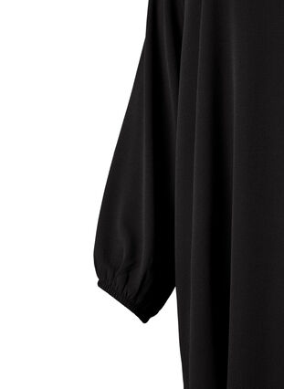 Sukienka z dlugim rekawem i dekoltem w szpic, Black, Packshot image number 2