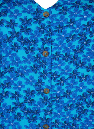 Wiskozowa bluzka z guzikami, Blue Small Flower, Packshot image number 2