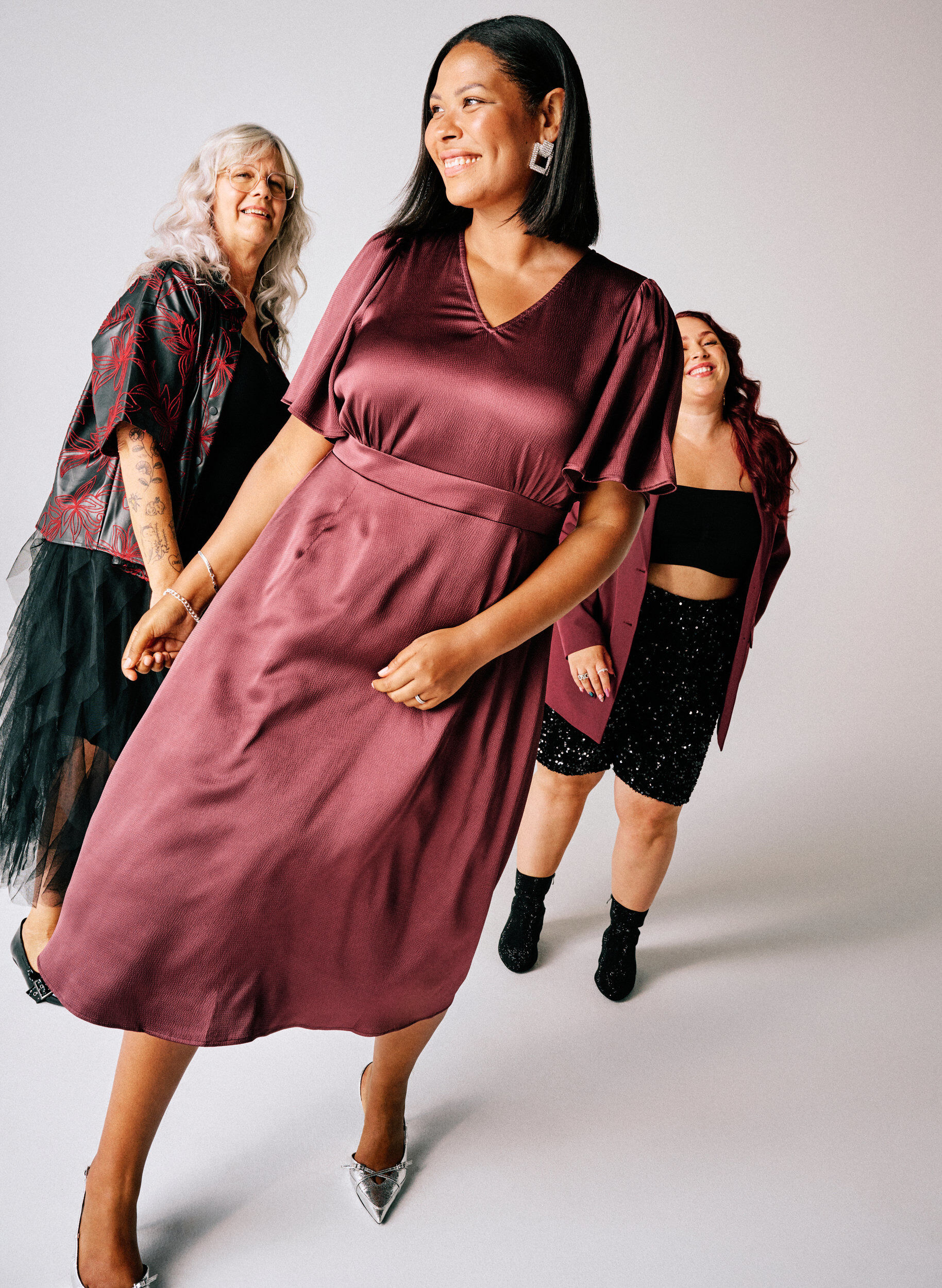 Zizzi Sukienka imprezowa empire o dlugosci midi, Ciemnobordowy, Image image number 0