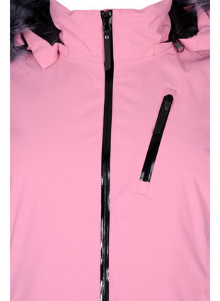 Kurtka narciarska z odpinanym kapturem, Sea Pink Comb, Packshot image number 2