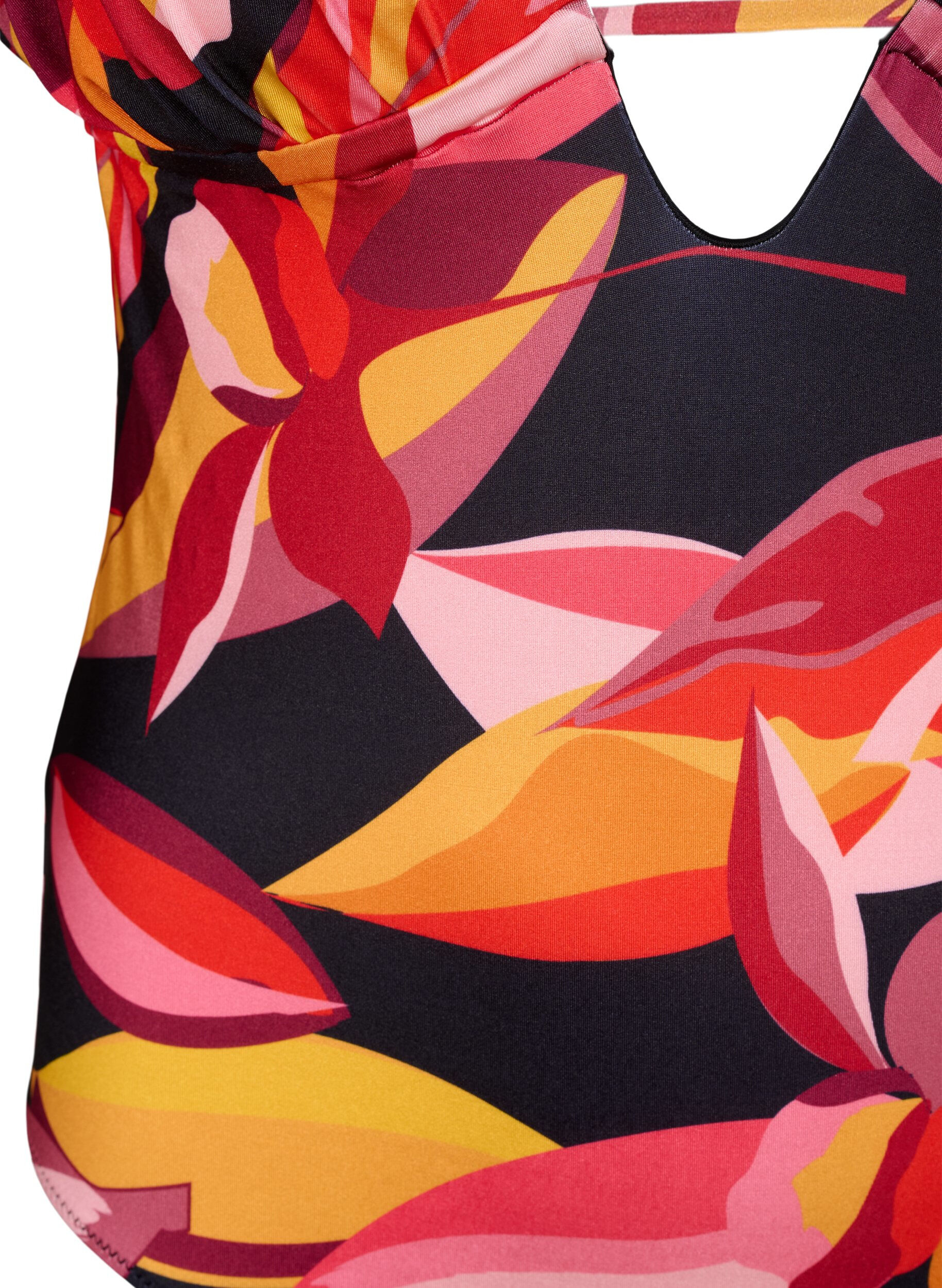 Zizzi Str&oacute;j kapielowy z dekoltem w szpic i wiazanymi detalami, Czerwony, Packshot image number 2