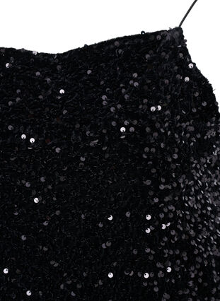 Top z cekinami i cienkimi ramiaczkami, Black Sequins, Packshot image number 2