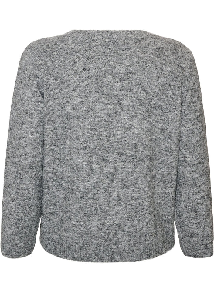 Luzny sweter z okraglym dekoltem, Szary, Packshot image number 1