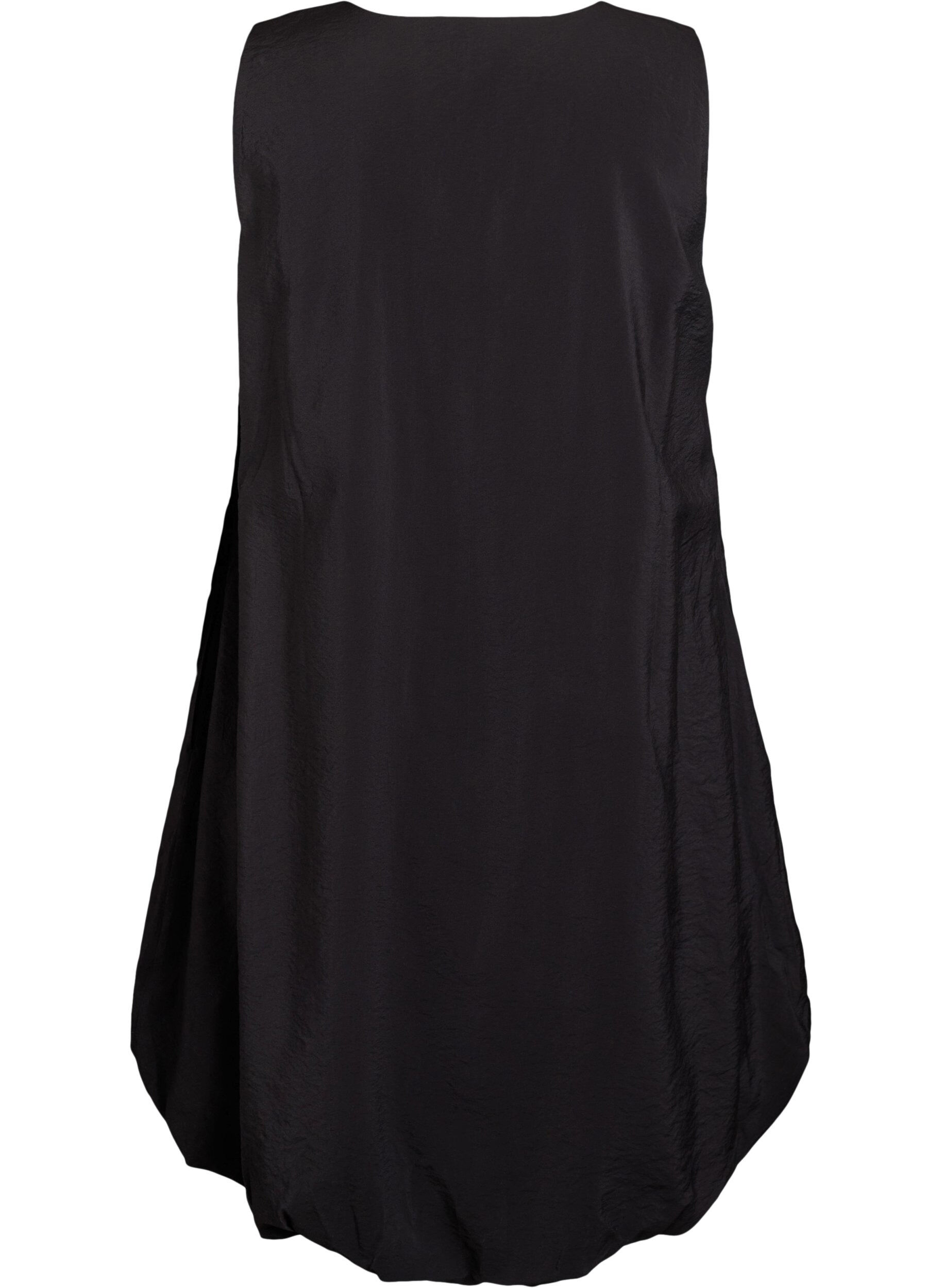 Zizzi Balonowa sukienka do kolan z kieszeniami, Czarne, Packshot image number 1