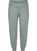 Marled knitted trousers a ribbed structure, Chinois Green Mel, Packshot image number 0