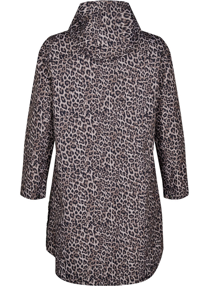 Kurtka przeciwdeszczowa z kieszeniami i kapturem, Brązowy, Packshot image number 1