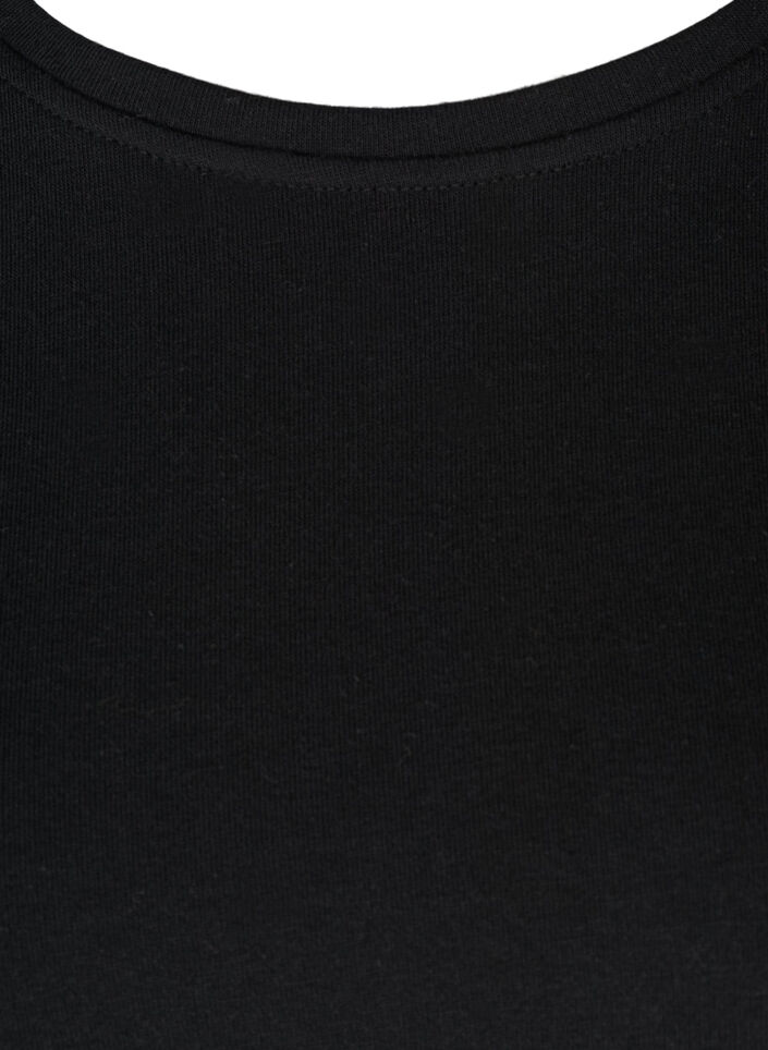 Sweater dress with puff sleeves, Black, Packshot image number 3