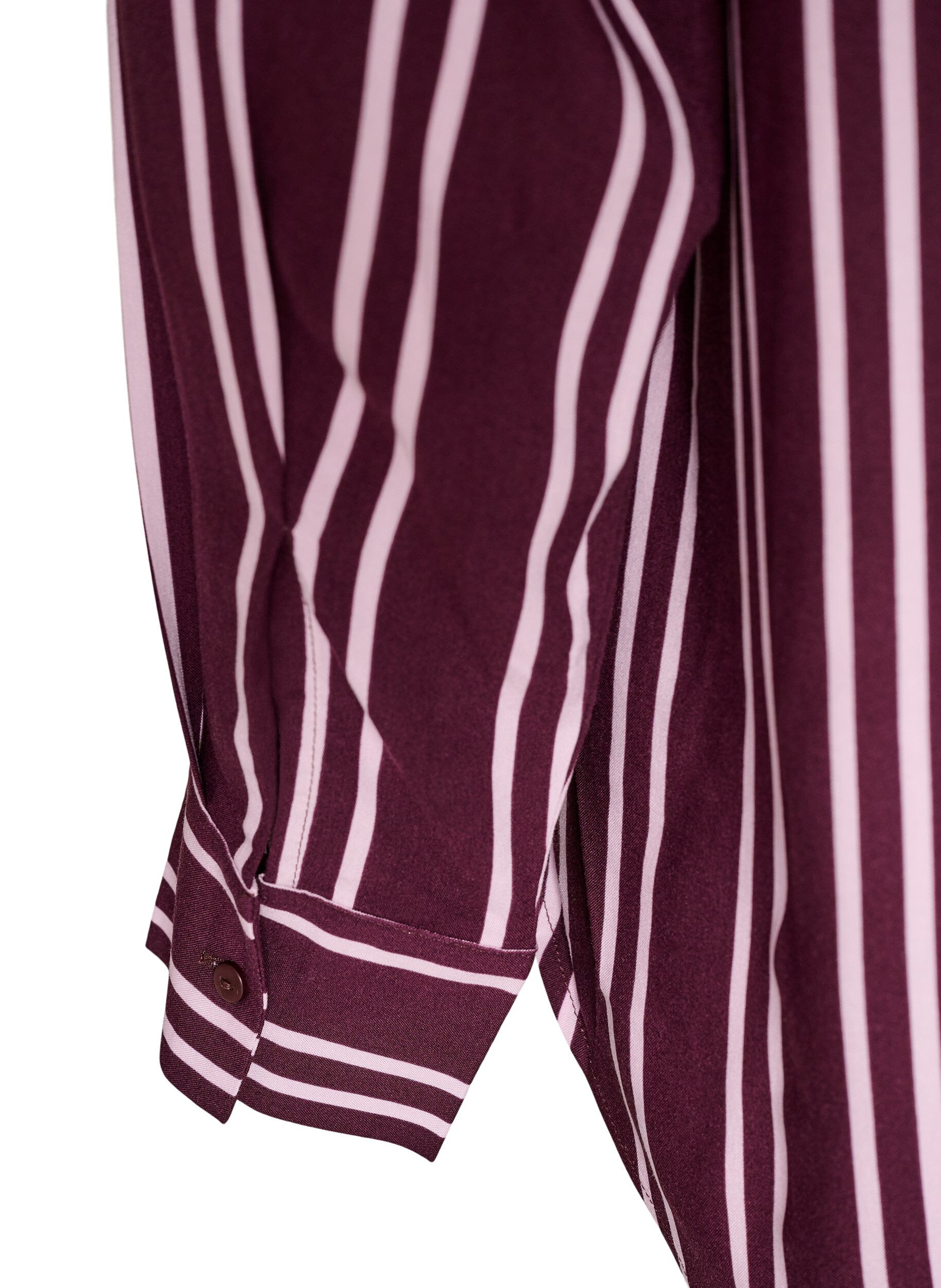 ZizziKoszula nocna w paski, Ciemnobordowy, Packshot image number 3