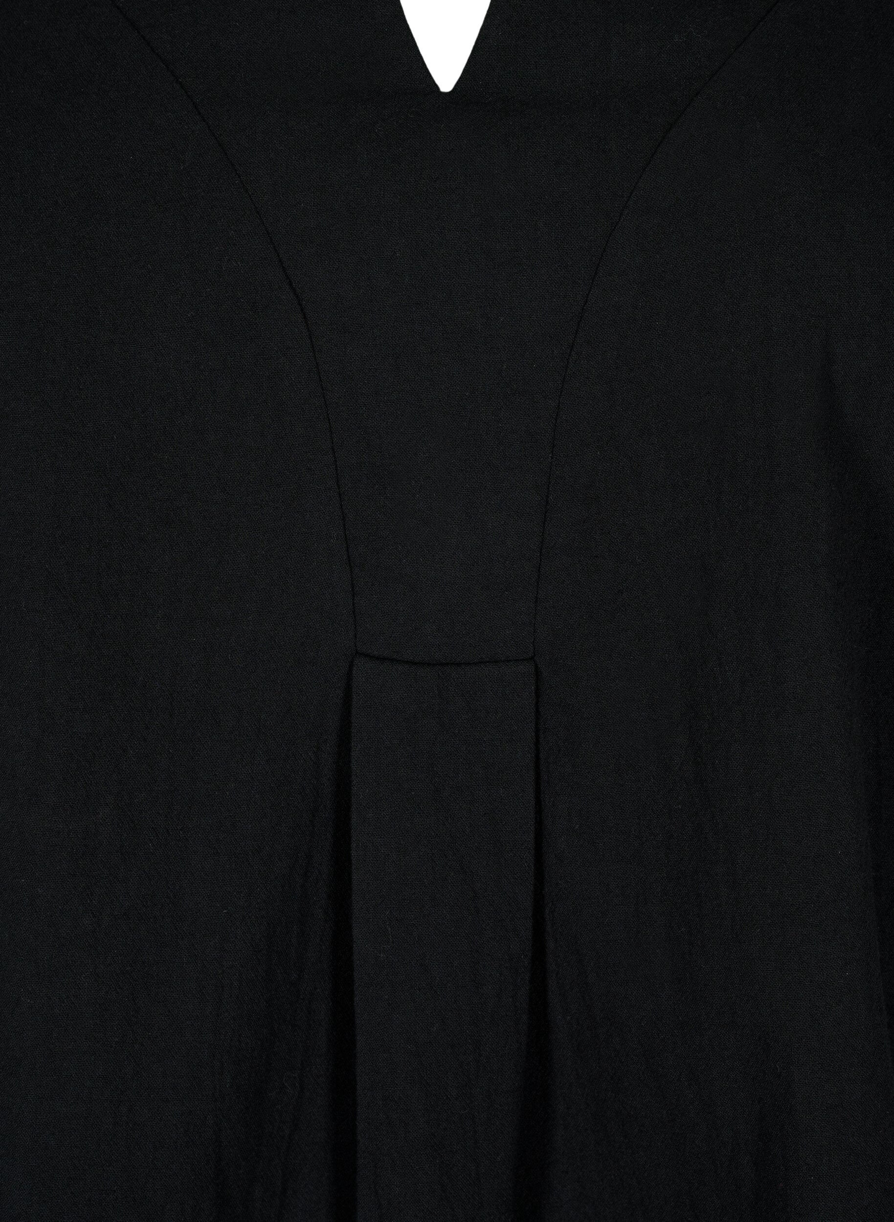 Zizzi FLASH - Bawelniana bluzka z rekawem 1/2, Black, Packshot image number 2