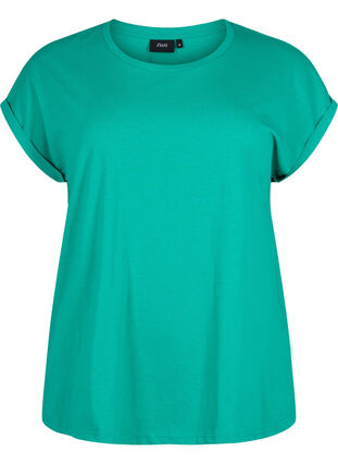 Koszulka z krótkimi rekawami wykonana z mieszanki bawelny, Emerald Green, Packshot image number 0