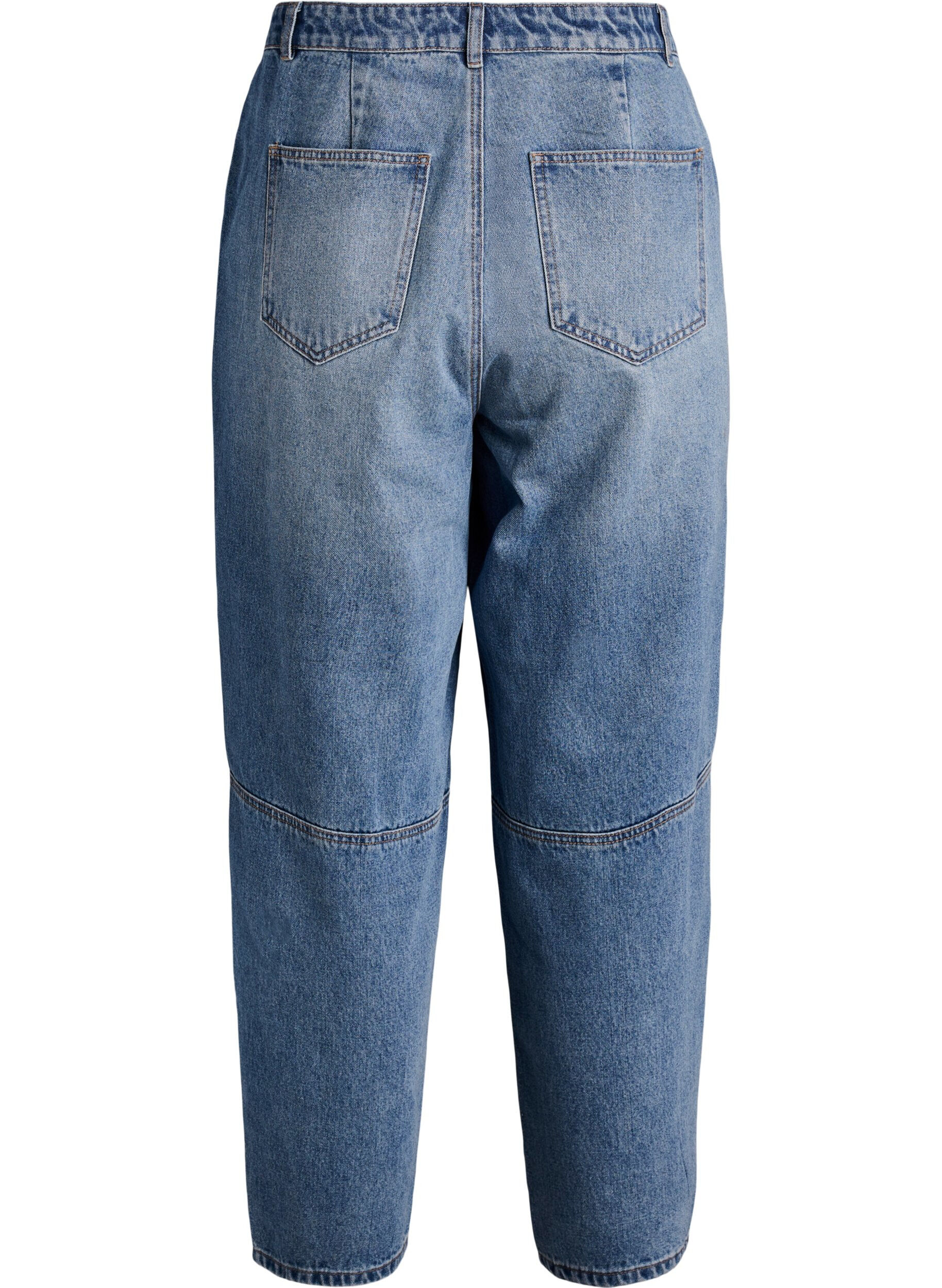 ZizziJeansy barrel z wysokim stanem, Niebieskie, Packshot image number 1