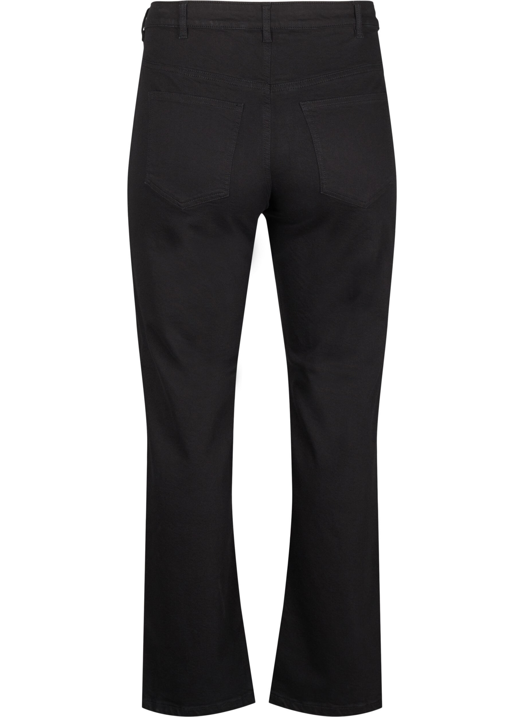 Zizzi  Jeansy Gemma o prostym kroju z wysokim stanem, Czarne, Packshot image number 1
