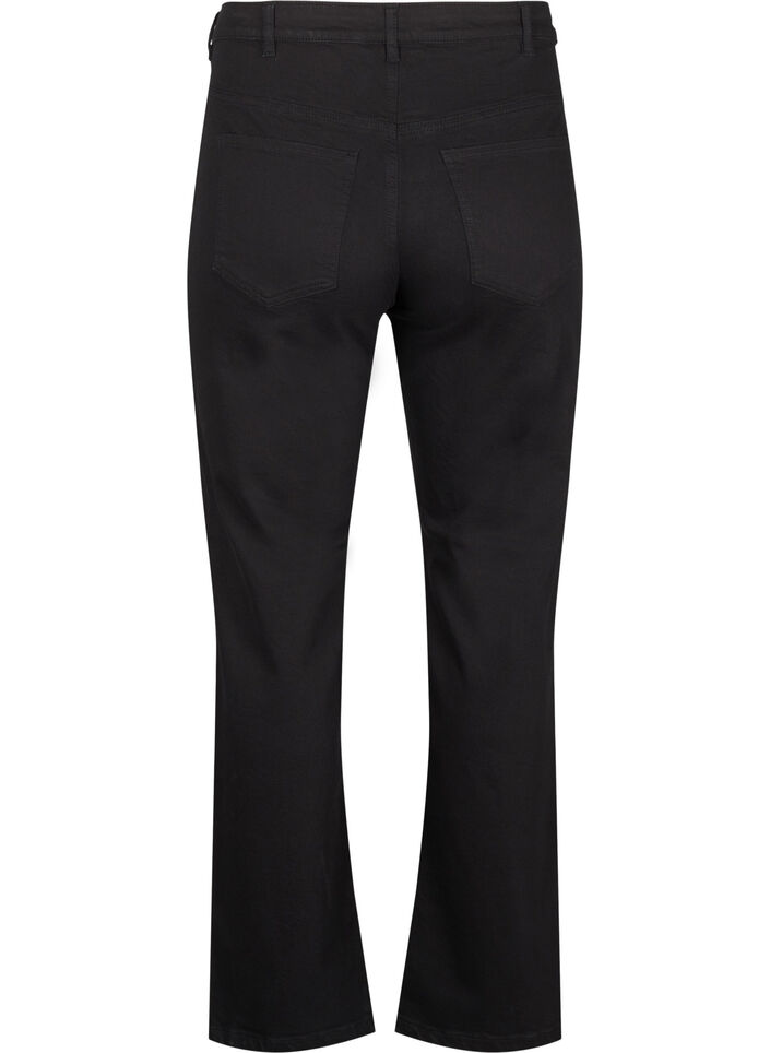  Jeansy Gemma o prostym kroju z wysokim stanem, Czarne, Packshot image number 1