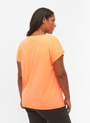 Koszulka treningowa z krótkim rekawem, Neon Orange, Model image number 1