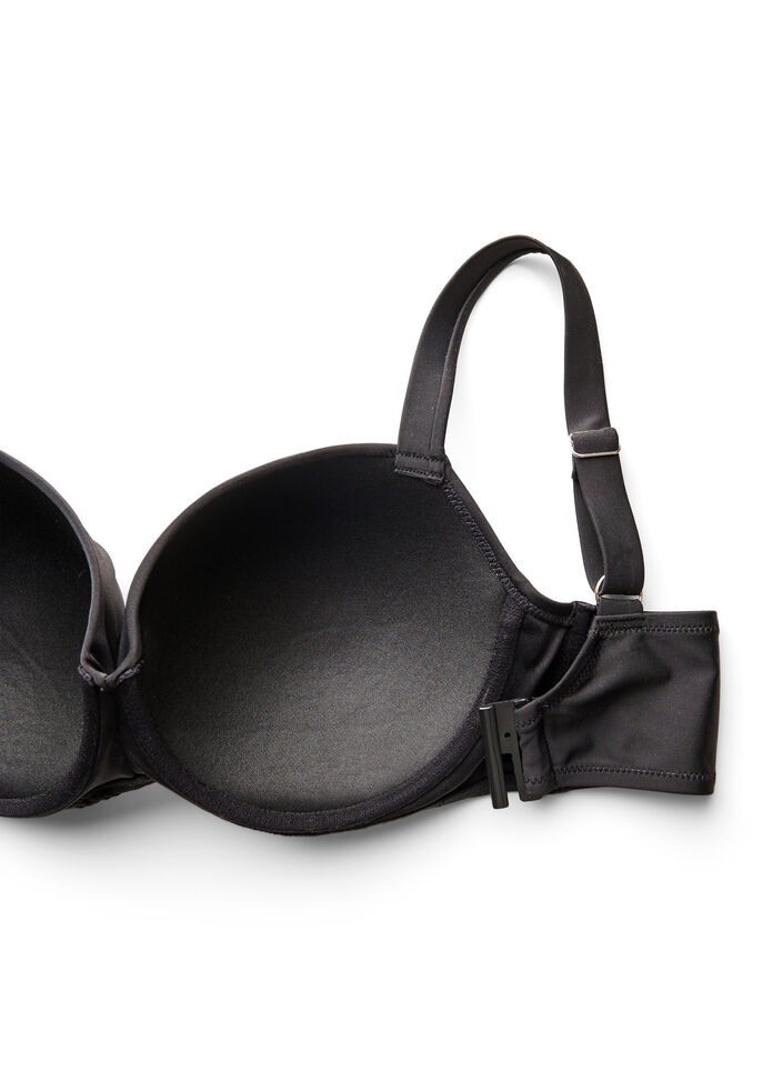 G&oacute;ra od bikini z fiszbinami i drapowaniem, Czarne, Packshot image number 3